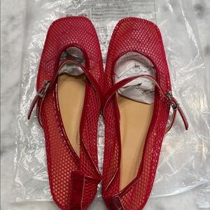 Red Mesh Women's Shoes